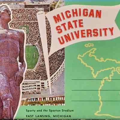 Michigan State University Folder Postcard