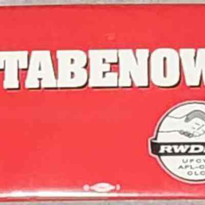 Stabenow RWDSU Rectangular Button