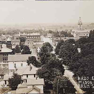 Bird's Eye View, Mason, Mich. From Stand Pipe RPPC