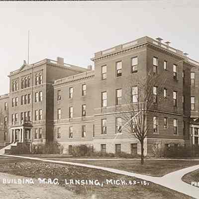Woman's Building, M.A.C., Lansing, Mich. RPPC by Knox