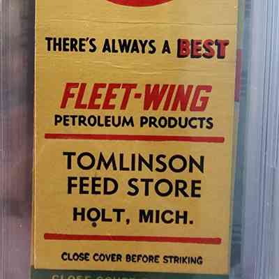 Tomlinson Feed Store, Holt, Mich., Matchbook