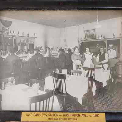 Jake Gansley's Saloon, Washington Ave., c. 1900, Framed Historic Photo