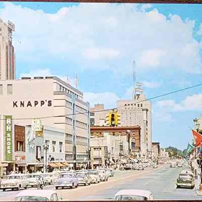 Washington Avenue, Downtown, Lansing, Mich. Postcard