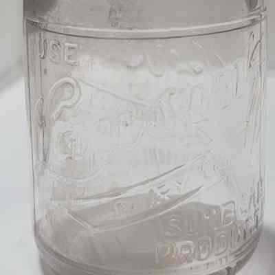 Lansing Dairy Co. Embossed Half Pint Bottle