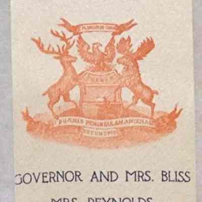 1902 Happy New Year, Michigan, Bliss Ribbon