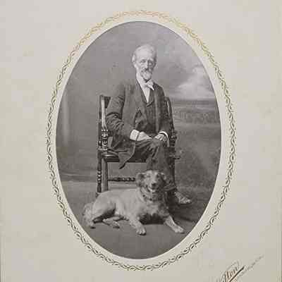 Man with Dog Card Photo by Hatton