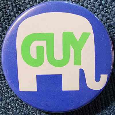 Guy Elephant Button