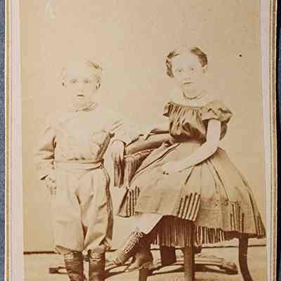 Portrait of Two Children CDV by Hall