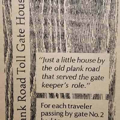 Plank Road Toll Gate House Pamphlet