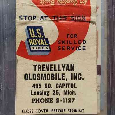 Trevellyan Oldsmobile, Inc., Lansing, Mich., Matchbook