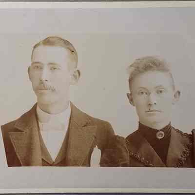 Mr. and Mrs. Jno. H. Chase Cabinet Card by VanSlyke, Mason