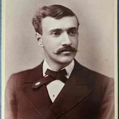 Portrait of a Man Cabinet Card by Burdick & Powe