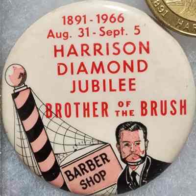 Harrison Diamond Jubilee Brother of the Brush Button