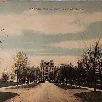 School for Blind, Lansing, Mich., Postcard