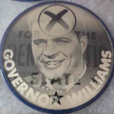 Governor Williams for the Democratic Slate Flasher Button