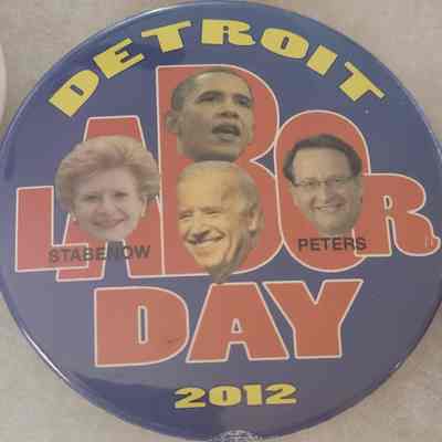 Obama-Biden-Stabenow-Peters Coattail Button