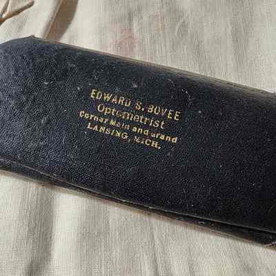 Edward S. Bovee Optometrist Glasses and Case