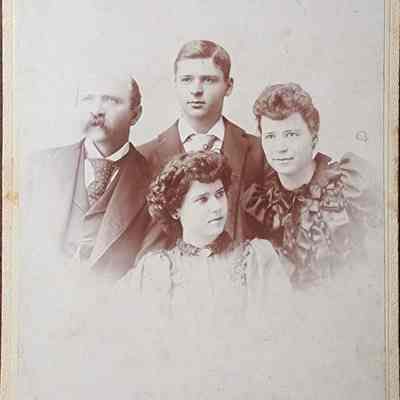 Portrait of a Family Cabinet Card by Cassey & Co.