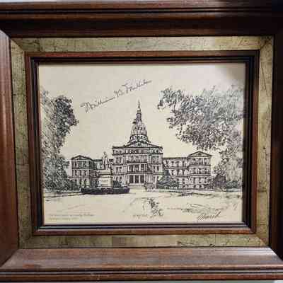 Michigan State Capitol Print by J. Harsch