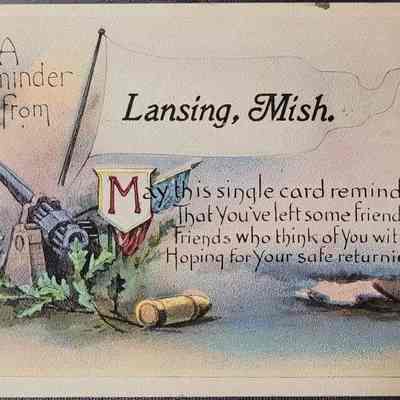 Lansing, Mish. Postcard