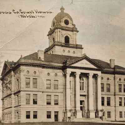 Shiawassee Co. Court House (Mich.) Postcard