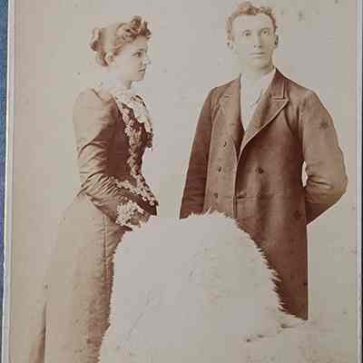 Charles and Celia Lorenz Cabinet Card by Christmas