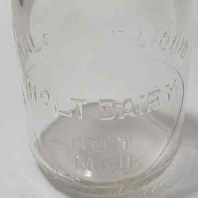 Holt Dairy Embossed Half Pint Bottle