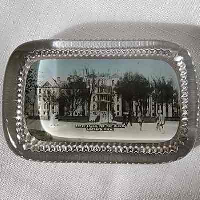 School for the Blind Paperweight