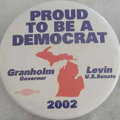 Granholm-Levin Coattail Button