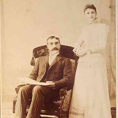 Fred Oppenlander and Wife Cabinet Card by Christmas