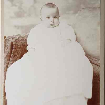 Portrait of a Baby Cabinet Card by Beardsley