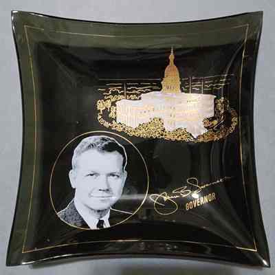 John B. Swainson Houze Art Glass Dish