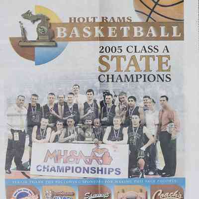 Holt Rams Basketball 2005 Class A State Champions Newspaper