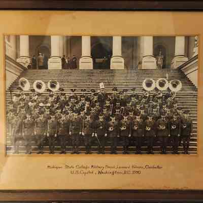 Michigan State College Military Band, U.S. Capitol, Washington, D.C., 1930, Photograph