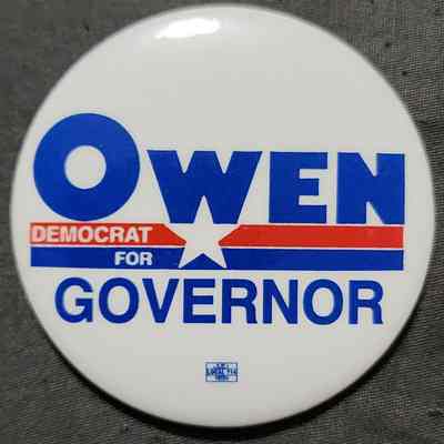 Owen Democrat for Governor Button