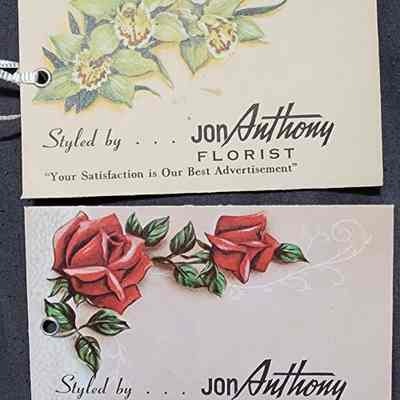 Jon Anthony Florist Advertising Delivery Cards