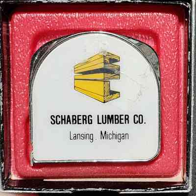 Schaberg Lumber Co, Lansing, Michigan, Advertising Tape Measure