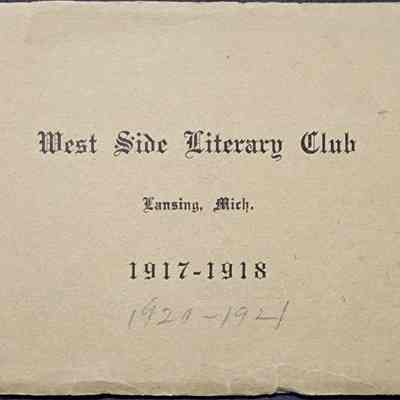 West Side Literary Club Year Book, 1917-1918