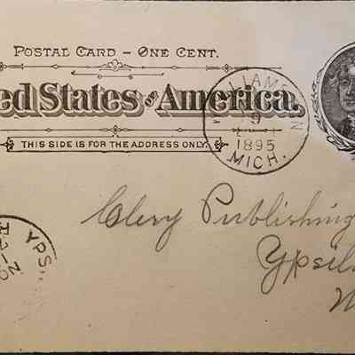 Williamston, Mich., 1895, Postal Card