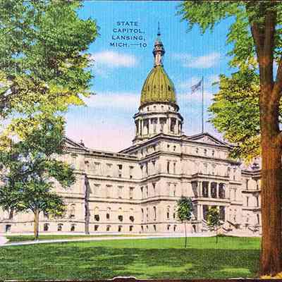State Capitol, Lansing, Mich. Postcard