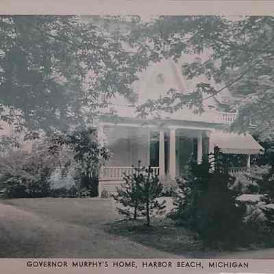 Governor Murphy's Home, Harbor Beach, Postcard