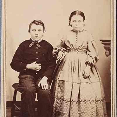 Portrait of Two Children CDV by Cheney