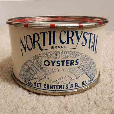 North Crystal Brand Oysters Can