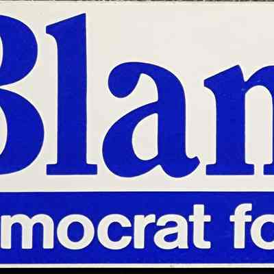 Blanchard Democrat for Governor UAW Bumper Sticker