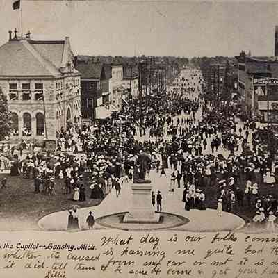 Michigan Ave. from the Capitol, Lansing, Mich., Postcard