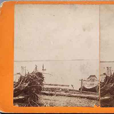 Lake Scene Stereograph