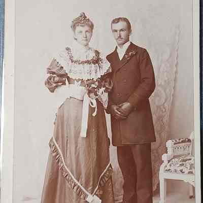 Mr. and Mrs. Hindt Cabinet Card by Sharpsteen