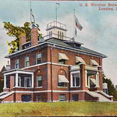 U.S. Weather Bureau, M.A.C., Lansing, Mich. Postcard