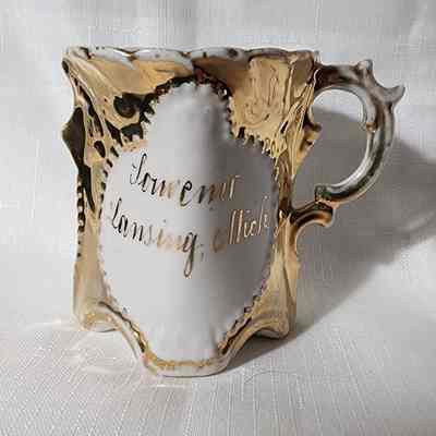 Lansing, Mich., Porcelain Souvenir Cup