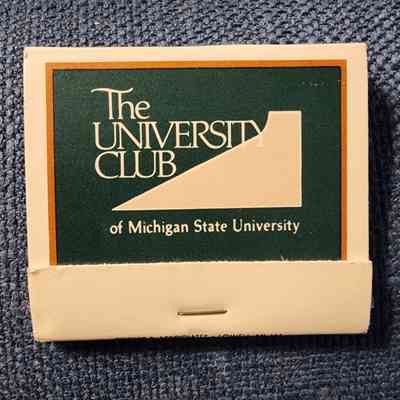The University Club of Michigan State University Matchbook